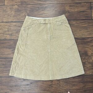 GAP JEANS Corduroy A-Line Skirt Women's Size 0 Tan Classic